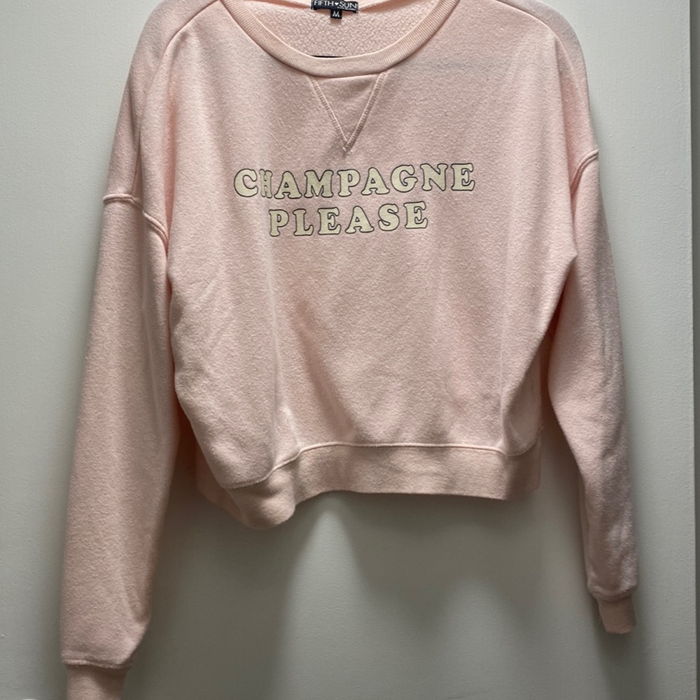 Graphic champagne please sweatshirt